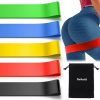 Deltafit Exercise Resistance Bands (5 Levels) TPE Loop Bands, Latex-Free