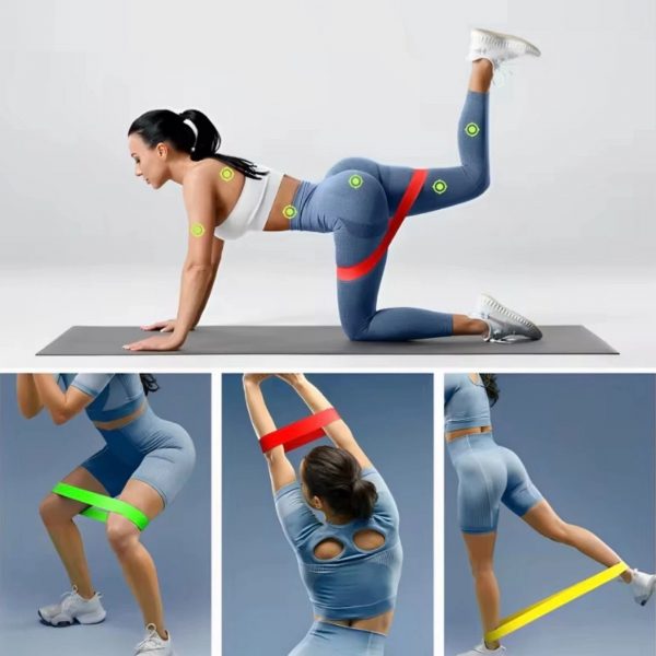 1 Deltafit Exercise Resistance Bands (5 Levels) TPE Loop Bands, Latex-Free