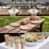 360-Piece Wooden Cutlery Set - Disposable Utensils 120 Forks, Spoons, Knives