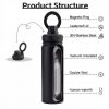 Deltafit 700ml Magnetic Water Bottle with Phone Holder – MagSafe Compatible Tripod (Black)