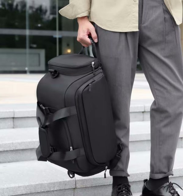 Deltafit Convertible Gym Bag & Backpack – Water Resistant Duffle with Shoe Compartment