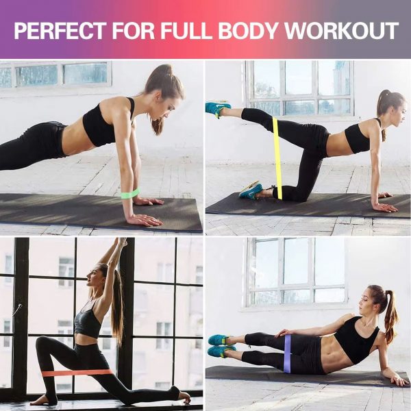 7 Deltafit Exercise Resistance Bands (5 Levels) TPE Loop Bands, Latex-Free