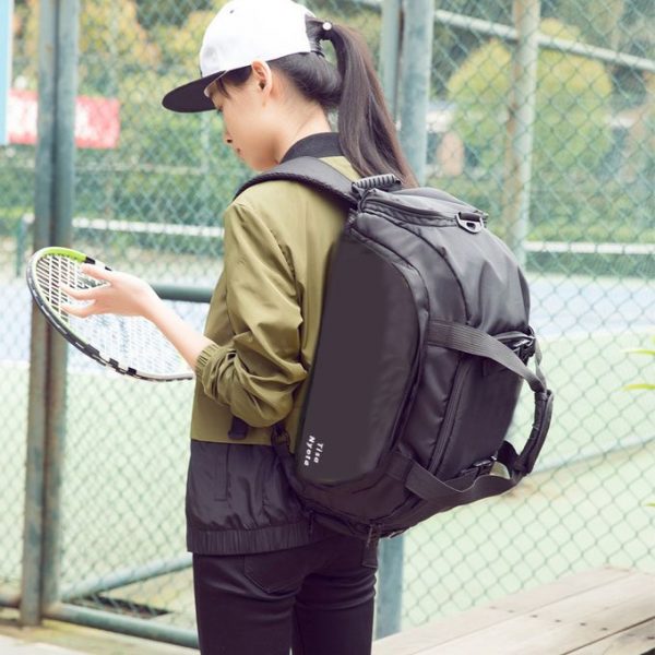 Deltafit Convertible Gym Bag & Backpack – Water Resistant Duffle with Shoe Compartment