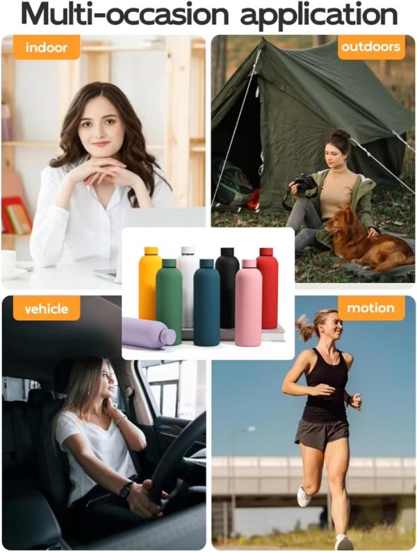 Deltafit 750ml Insulated Stainless Steel Water Bottle (Red)