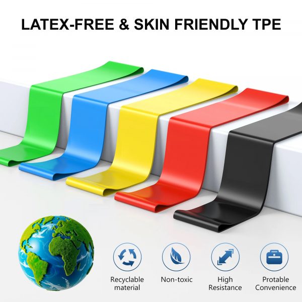 A3 Deltafit Exercise Resistance Bands (5 Levels) TPE Loop Bands, Latex-Free