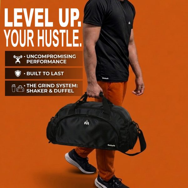 Deltafit Convertible Gym Bag & Backpack – Water Resistant Duffle with Shoe Compartment
