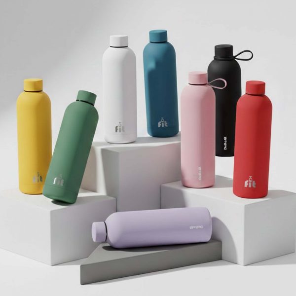 Deltafit 750ml Insulated Stainless Steel Water Bottle (Red)