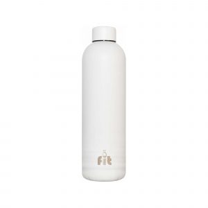 white Deltafit 750ml Insulated Stainless Steel Water Bottle (White)
