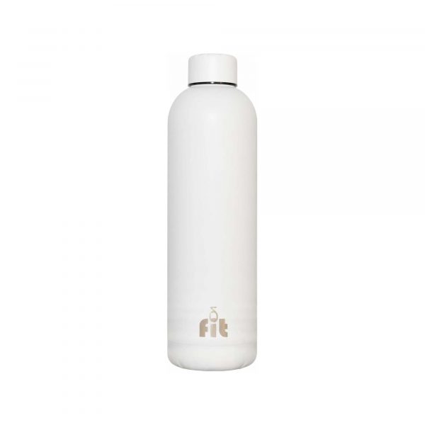 Deltafit 750ml Insulated Stainless Steel Water Bottle (White)